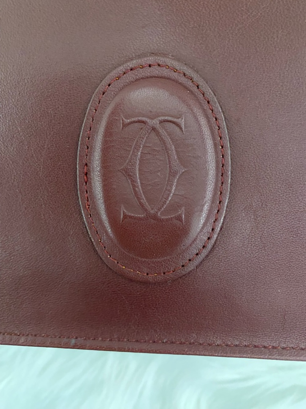 Cartier Vintage Must de Cartier 21 Bordeaux leather Clutch Circa 1990s Authentic - Picture 10 of 17